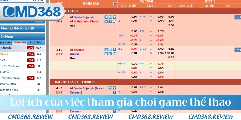 Lợi ích của việc tham gia chơi game thể thao