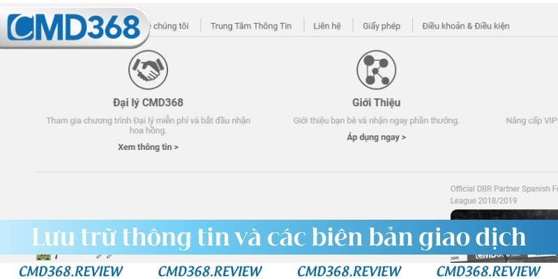 Lưu trữ thông tin và các biên bản giao dịch