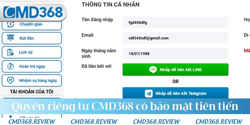 Quyền riêng tư CMD368 có bảo mật tiên tiến